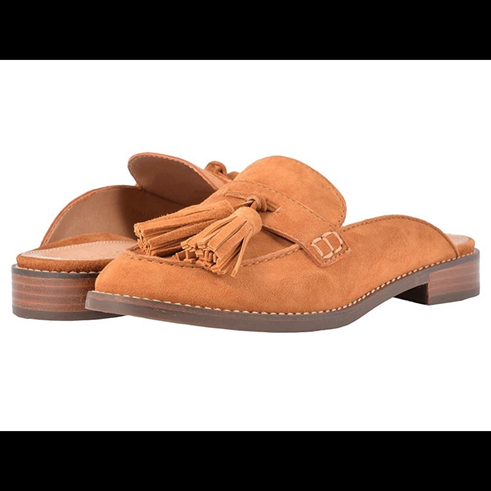 VIONIC REAGAN NUBUCK MULES - SUEDE LOAFERS - 8